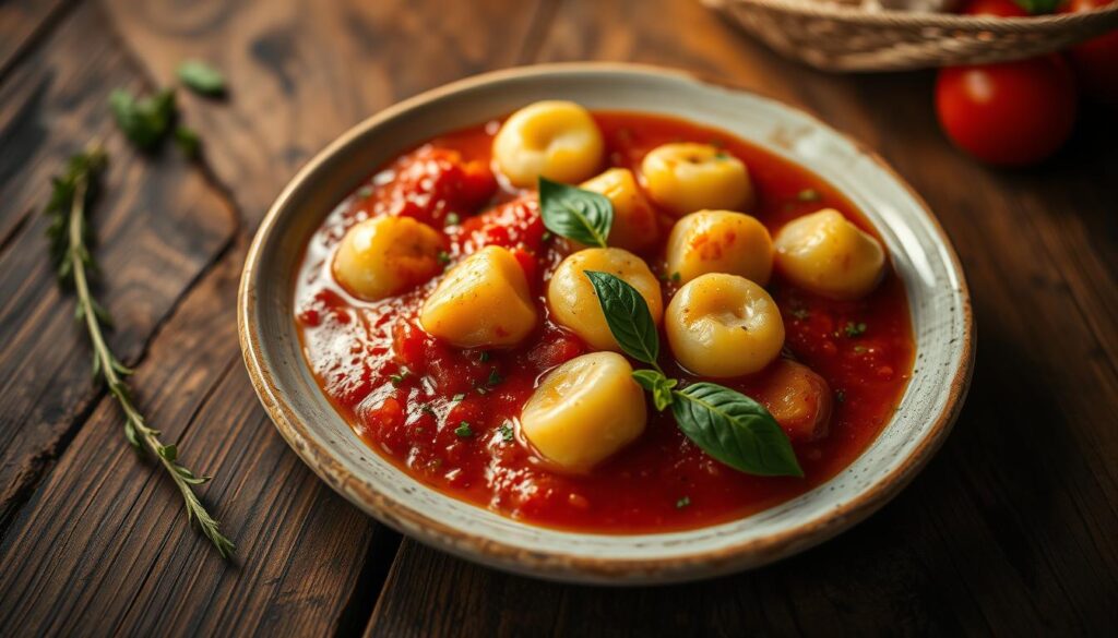 potato gnocchi with marinara