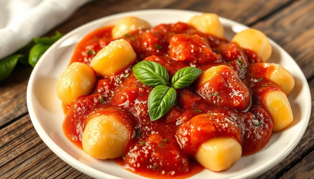 potato gnocchi with marinara